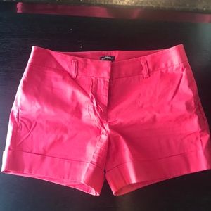 Express coral shorts